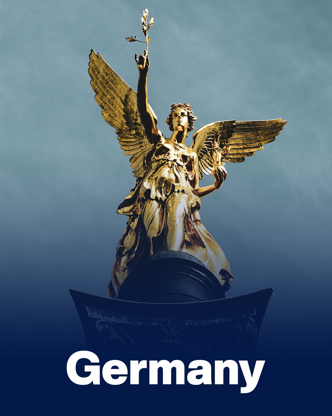 The golden Victoria statue atop Berlin’s Victory Column, highlighting study abroad opportunities in Germany with ASK Consultants.